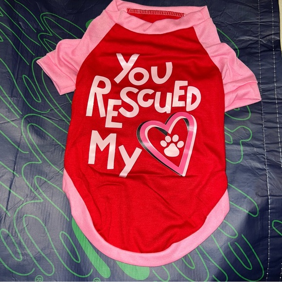 Pink and red Dog clothes vest. Size L - Picture 7 of 9